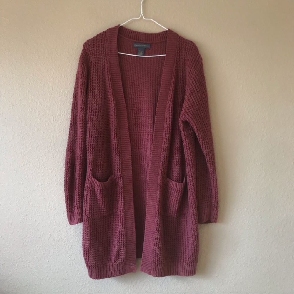 MATERNITY Long Knit Cardigan Size Large Emma’s Expressions